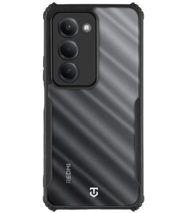 Juodas / skaidrus dėklas Xiaomi Redmi 15 telefonui "Tactical Quantum Stealth Cover"