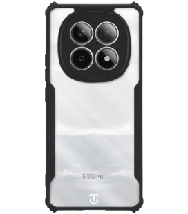 Juodas / skaidrus dėklas Xiaomi Redmi Note 15 5G telefonui "Tactical Quantum Stealth Cover"