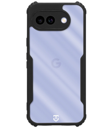Juodas / skaidrus dėklas Google Pixel 10A telefonui "Tactical Quantum Stealth Cover"