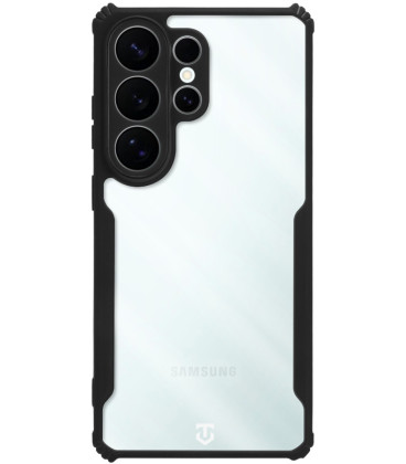 Juodas / skaidrus dėklas Samsung Galaxy S26 Ultra telefonui "Tactical Quantum Stealth Cover"