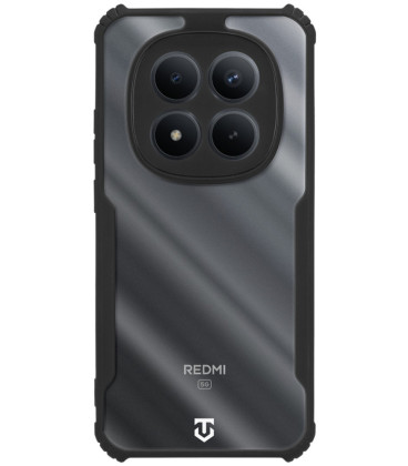 Juodas / skaidrus dėklas Xiaomi Redmi Note 15 Pro telefonui "Tactical Quantum Stealth Cover"