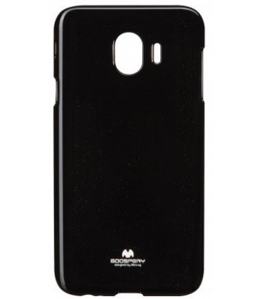 Juodas silikoninis dėklas Samsung Galaxy J4 2018 telefonui "Mercury Goospery Pearl Jelly Case"