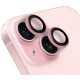 Rožinė kameros apsauga Apple iPhone 15 / 15 Plus telefonui "OBAL:ME Lens Protector"
