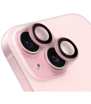 Rožinė kameros apsauga Apple iPhone 15 / 15 Plus telefonui "OBAL:ME Lens Protector"