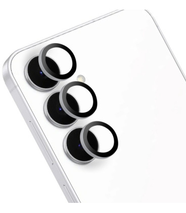 Sidabrinės spalvos kameros apsauga Samsung Galaxy S25 FE telefonui "OBAL:ME Lens Protector"