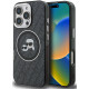 Juodas dėklas Apple iPhone 16 Pro Max telefonui "Karl Lagerfeld IML K&CH Heads Repeated Logo MagSafe Case"