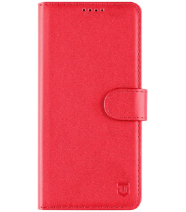 Raudonas atverčiamas dėklas Samsung Galaxy A12 telefonui "Tactical Field Notes"