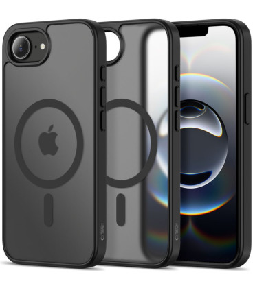 Matinis juodas dėklas Apple iPhone 16E / 17E telefonui "Tech-Protect BasicMag Magsafe"