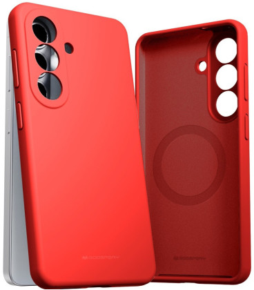 Raudonas dėklas Samsung Galaxy A57 5G telefonui "Mercury Pure Magsafe Silicon Case"