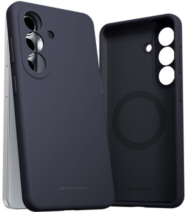 Tamsiai mėlynas dėklas Samsung Galaxy A57 5G telefonui "Mercury Pure Magsafe Silicon Case" 