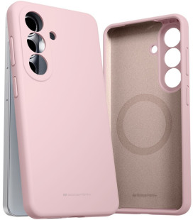 Rožinis (Smėlio) dėklas Samsung Galaxy A37 5G telefonui "Mercury Pure Magsafe Silicon Case"