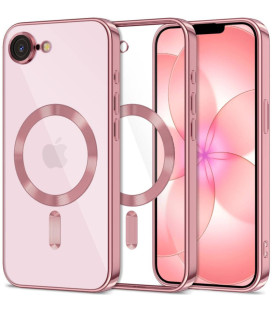 Rausvai auksinės spalvos / skaidrus dėklas Apple iPhone 16E / 17E telefonui "Tech-Protect MagFlex Magsafe"