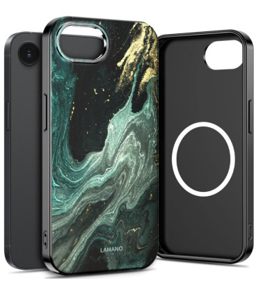 Dėklas Apple iPhone 16E / 17E telefonui "Tech-Protect Lamano Magsafe Verde Aura"