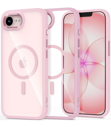 Rožinis / skaidrus dėklas Apple iPhone 16E / 17E telefonui "Tech-Protect Magmat Magsafe"