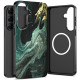Dėklas Samsung Galaxy A57 5G telefonui "Tech-Protect Lamano Magsafe Verde Aura"