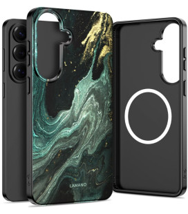 Dėklas Samsung Galaxy A57 5G telefonui "Tech-Protect Lamano Magsafe Verde Aura"