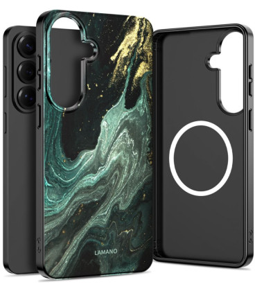 Dėklas Samsung Galaxy A57 5G telefonui "Tech-Protect Lamano Magsafe Verde Aura"