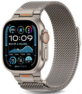 (Titanium) Apyrankė Apple Watch 8 / 9 / 10 / 11 / SE / Ultra (44 / 45 / 46 / 49 MM) "Tech-Protect Milano Vanguard"