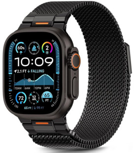 Juoda Apyrankė Apple Watch 8 / 9 / 10 / 11 / SE / Ultra (44 / 45 / 46 / 49 MM) "Tech-Protect Milano Vanguard"