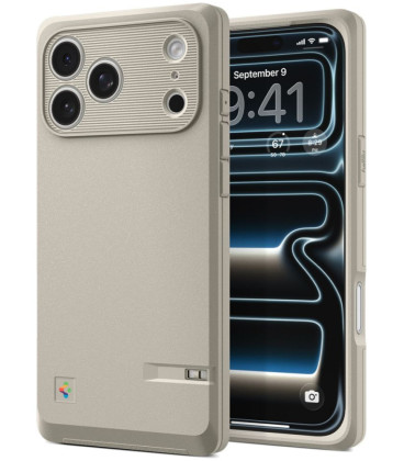 Pilkas (Stone) dėklas Apple iPhone 17 Pro / 18 Pro telefonui "Spigen Classic LS Magsafe"