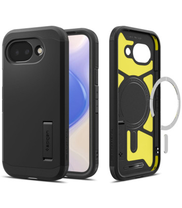 Juodas dėklas Google Pixel 10A telefonui "Spigen Tough Armor MAG Magsafe"