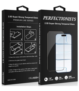 Juodas LCD apsauginis stikliukas Samsung Galaxy S22 Plus 5G / S23 Plus 5G telefonui "Perfectionists 2.5D Super Strong"