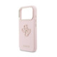 Rožinis dėklas Apple iPhone 17 Pro Max telefonui "Guess PU Resin Logo Case"