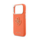 Oranžinis dėklas Apple iPhone 17 Pro Max telefonui "Guess PU Resin Logo Case"