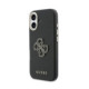 Juodas dėklas Apple iPhone 17 telefonui "Guess PU Resin Logo Case"