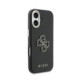Juodas dėklas Apple iPhone 17 telefonui "Guess PU Resin Logo Case"