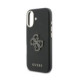 Juodas dėklas Apple iPhone 17 telefonui "Guess PU Resin Logo Case"