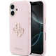 Rožinis dėklas Apple iPhone 17 telefonui "Guess PU Resin Logo Case"