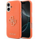 Oranžinis dėklas Apple iPhone 17 telefonui "Guess PU Resin Logo Case"