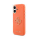 Oranžinis dėklas Apple iPhone 17 telefonui "Guess PU Resin Logo Case"