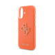 Oranžinis dėklas Apple iPhone 17 telefonui "Guess PU Resin Logo Case"