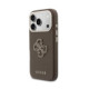 Rudas dėklas Apple iPhone 17 Pro telefonui "Guess PU Resin Logo Case"