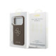Rudas dėklas Apple iPhone 17 Pro telefonui "Guess PU Resin Logo Case"