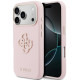 Rožinis dėklas Apple iPhone 17 Pro telefonui "Guess PU Resin Logo Case"