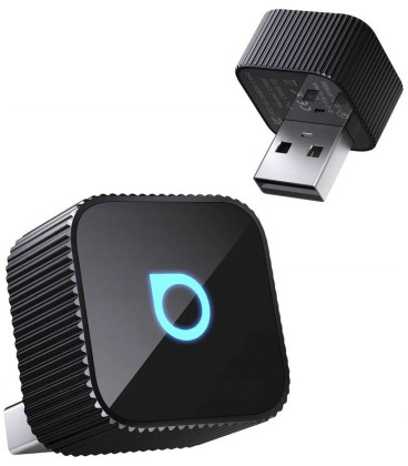 Juodas belaidis CarPlay ir Android Auto adapteris "Ottocast Mini Cube T2"