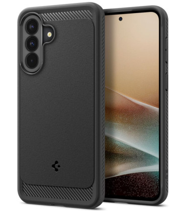 Matinis juodas dėklas Samsung Galaxy A37 5G telefonui "Spigen Rugged Armor"