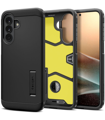 Juodas dėklas Samsung Galaxy A57 5G telefonui "Spigen Tough Armor"