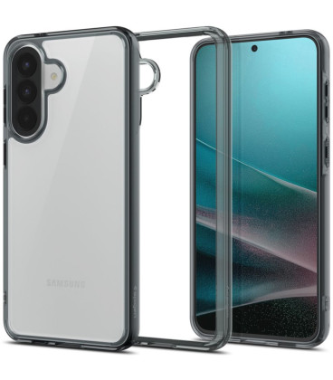 Juodas (Space Crystal) / skaidrus dėklas Samsung Galaxy A57 5G telefonui "Spigen Ultra Hybrid"