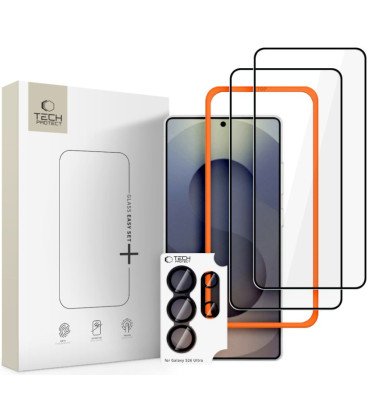 Apsauginis grūdintas stiklas + kameros apsauga Samsung Galaxy S26 Ultra telefonui "Tech-Protect Easy Set+ 3-Pack"