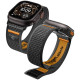 Juoda / oranžinė apyrankė Apple Watch 8 / 9 / 10 / 11 / 12 / SE / Ultra (44 / 45 / 46 / 49 mm) laikrodžiui "Spigen Athlex Air 2"