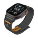 Juoda / oranžinė apyrankė Apple Watch 8 / 9 / 10 / 11 / 12 / SE / Ultra (44 / 45 / 46 / 49 mm) laikrodžiui "Spigen Athlex Air 2"