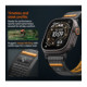 Juoda / oranžinė apyrankė Apple Watch 8 / 9 / 10 / 11 / 12 / SE / Ultra (44 / 45 / 46 / 49 mm) laikrodžiui "Spigen Athlex Air 2"