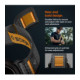 Juoda / oranžinė apyrankė Apple Watch 8 / 9 / 10 / 11 / 12 / SE / Ultra (44 / 45 / 46 / 49 mm) laikrodžiui "Spigen Athlex Air 2"