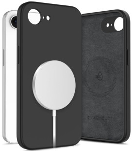 Juodas dėklas Apple iPhone 16E / 17E telefonui "Tech-Protect Silicone Magsafe"