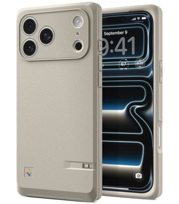 Pilkas (Stone) dėklas Apple iPhone 17 Pro Max telefonui "Spigen Classic LS Magsafe"