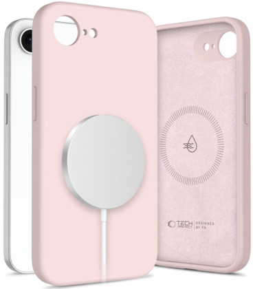 Rožinis dėklas Apple iPhone 16E / 17E telefonui "Tech-Protect Silicone Magsafe"